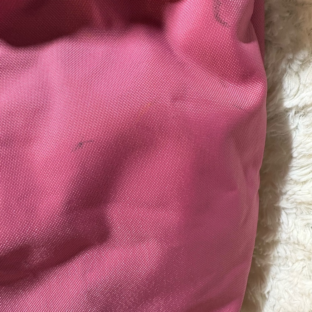 Longchamp Pink Tote with Brown Leather Trim - Picture 3 of 7